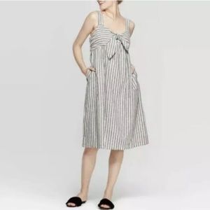 Who What Wear linen blend dress S